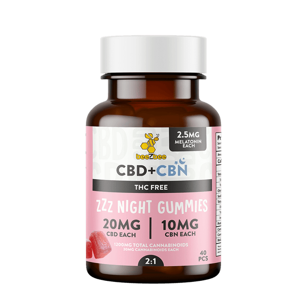 CBD plus CBN Night Gummies THC-Free jar from beeZbee