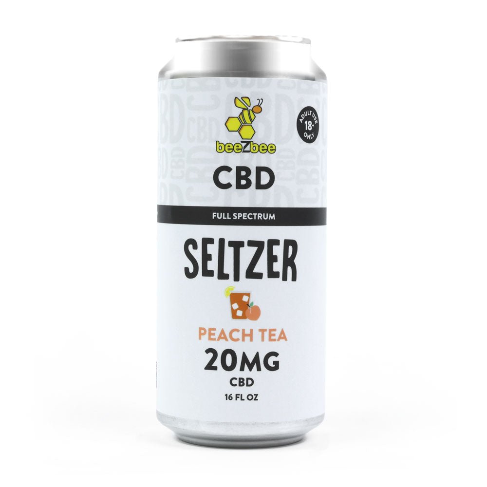 CBD Seltzer - Peach Tea - beeZbee