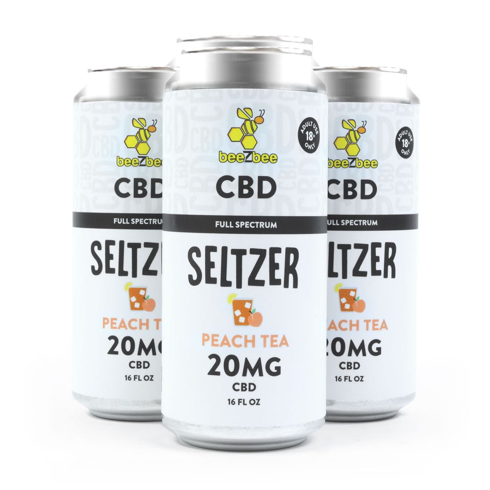 CBD Seltzer - Peach Tea - beeZbee