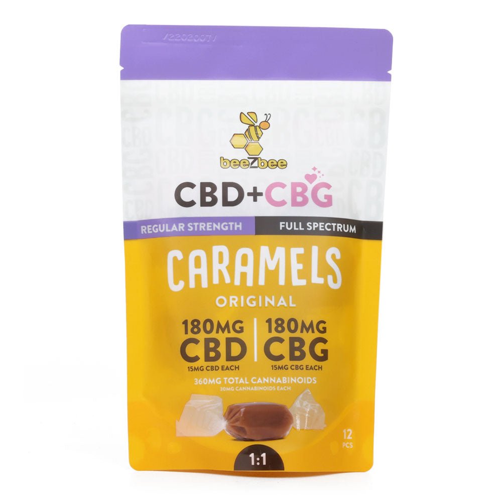 CBD+CBG Caramels | 12 Pack - beeZbee