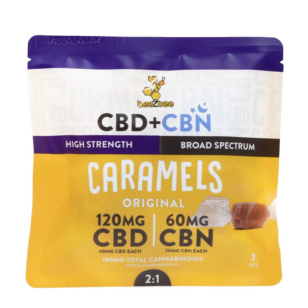 CBD+CBN Caramels 3 - pack - beeZbee