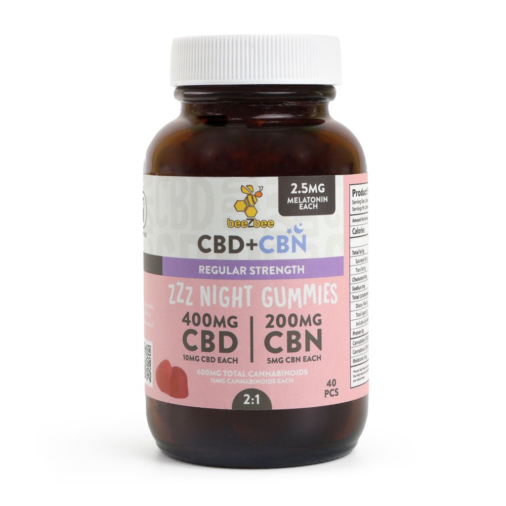 CBD+CBN+Melatonin zZz Night Gummies - beeZbee