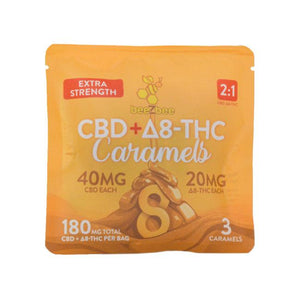 CBD+Delta - 8 THC Caramels 3 Pack - beeZbee