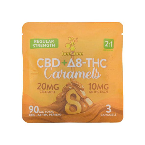 CBD+Delta - 8 THC Caramels 3 Pack - beeZbee