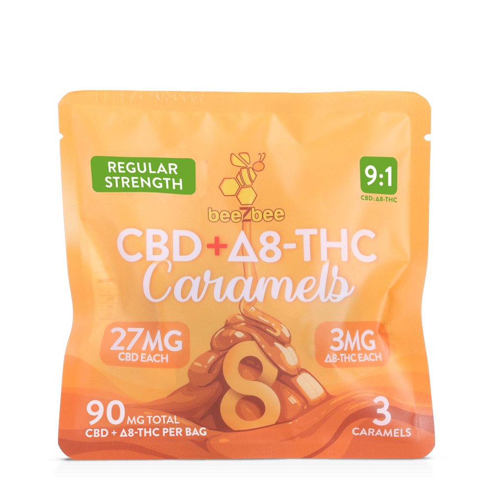 CBD+Delta - 8 THC Caramels 3 Pack - beeZbee