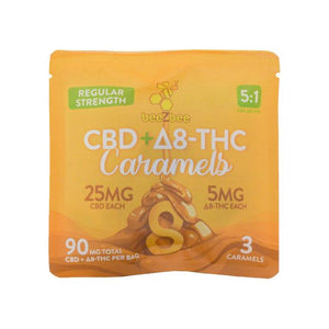 CBD+Delta - 8 THC Caramels 3 Pack - beeZbee