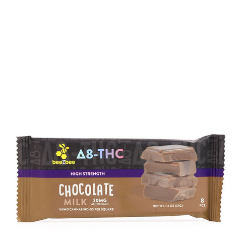 delta 8 THC milk chocolate 20mg per square