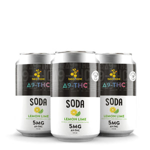 Delta - 9 THC Soda - Lemon Lime, 4 pack - beeZbee