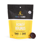 THC CBD dark chocolate honey rounds with salted caramel